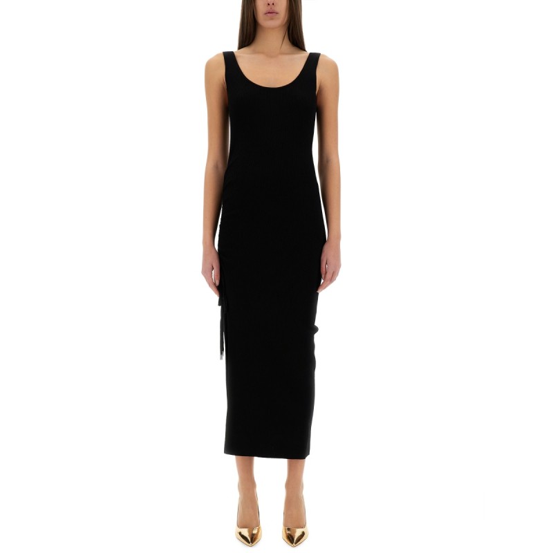 STRETCH WOOL BLEND CAMISOLE DRESS
