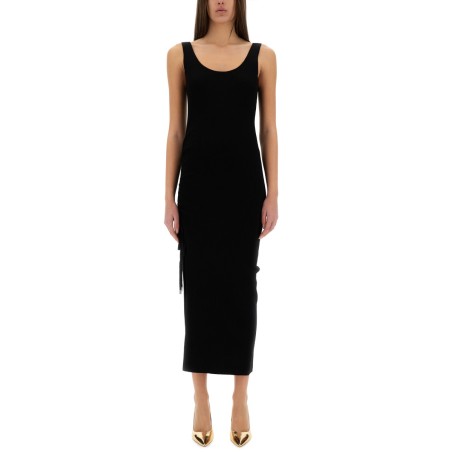 STRETCH WOOL BLEND CAMISOLE DRESS