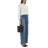SHORT SCALLOPED POPLIN SHIRT