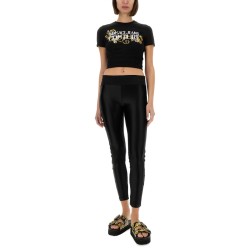 T-SHIRT WITH CRYSTALS "OUTLINE BAROQUE"