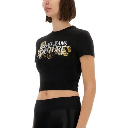 T-SHIRT WITH CRYSTALS "OUTLINE BAROQUE"