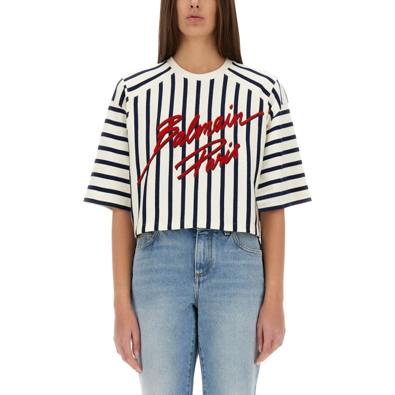 STRIPED BASEBALL T-SHIRT