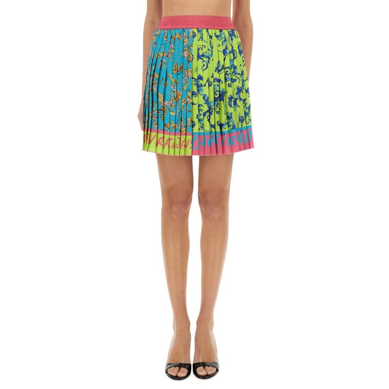 "OUTLINE BAROQUE" MINI PLEATED SKIRT