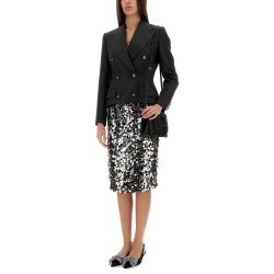 SEQUIN EMBROIDERED MIDI SKIRT