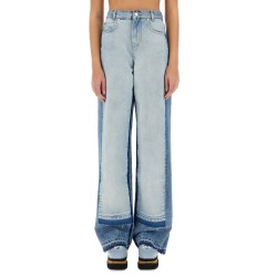 STRAIGHT-LEG JEANS WITH CONTRASTING PANELS