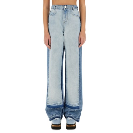 STRAIGHT-LEG JEANS WITH CONTRASTING PANELS