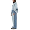 STRAIGHT-LEG JEANS WITH CONTRASTING PANELS