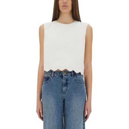 SHORT POPLIN TOP