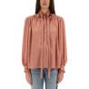 FLUID SILK JACQUARD BLOUSE