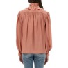 FLUID SILK JACQUARD BLOUSE