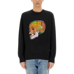 "SKULL SKETCH" PRINT SWEATSHIRT