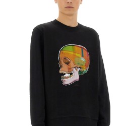 "SKULL SKETCH" PRINT SWEATSHIRT