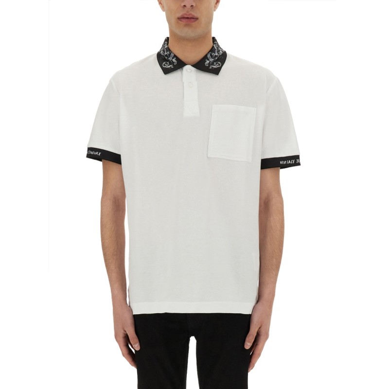 POLO SHIRT WITH BAROQUE OUTLINE COLLAR