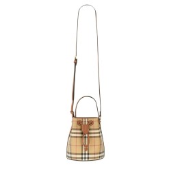 CHECK MINI BUCKET BAG