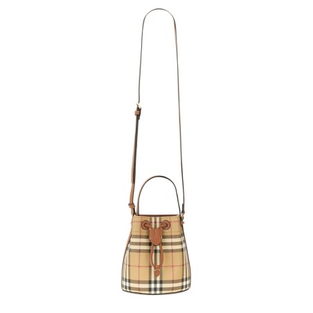 CHECK MINI BUCKET BAG