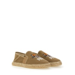 EMBROIDERED CANVAS ESPADRILLES "LUCKY TIGER"