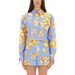 CROPPED SHIRT "BEACH UMBRELLAS"
