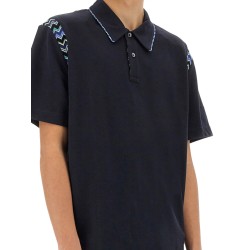 POLO SHIRT WITH ZIG ZAG EMBROIDERY