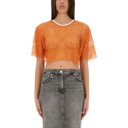 CROPPED MESH TOP