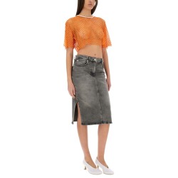 CROPPED MESH TOP