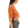 CROPPED MESH TOP