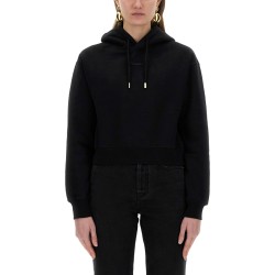 "THE SWEATSHIRT" WITH GROSGRAIN HOOD