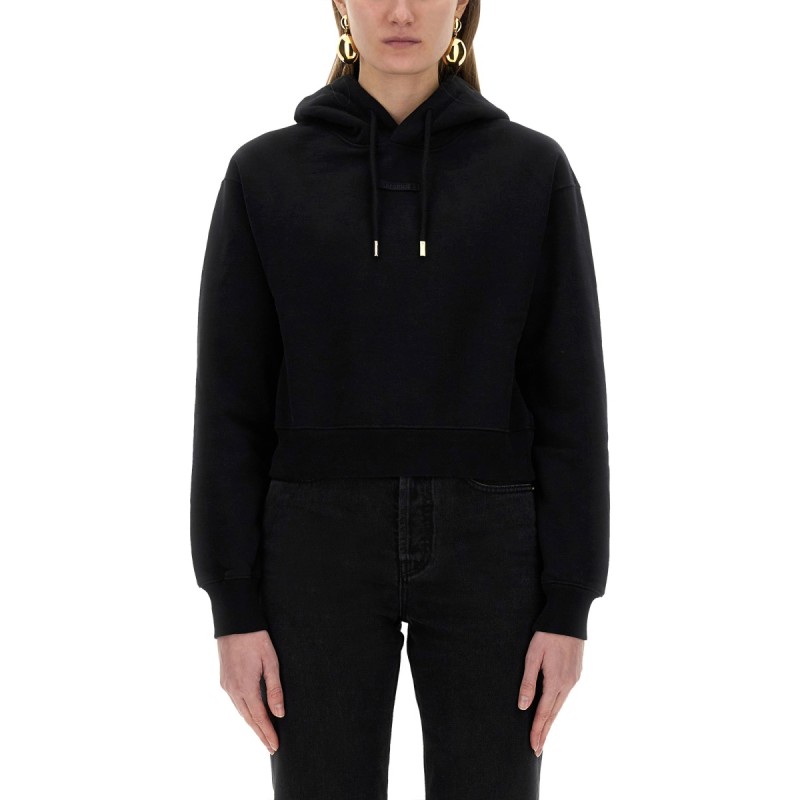 "THE SWEATSHIRT" WITH GROSGRAIN HOOD
