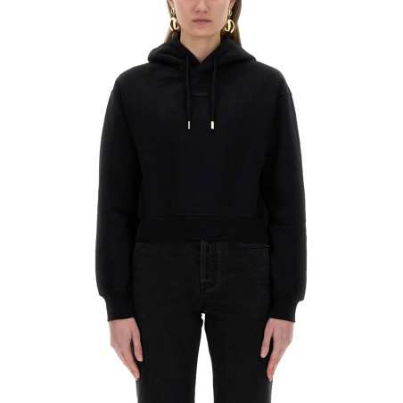 "THE SWEATSHIRT" WITH GROSGRAIN HOOD