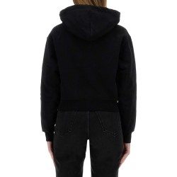 "THE SWEATSHIRT" WITH GROSGRAIN HOOD