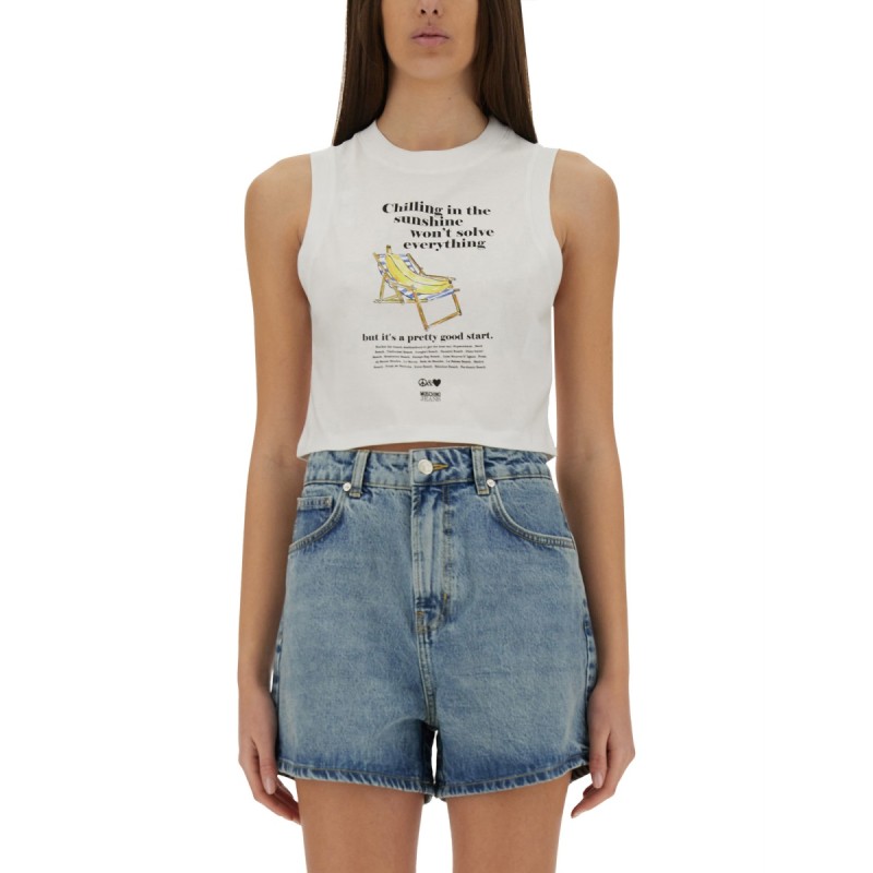 CROPPED TOP WITH PRINT