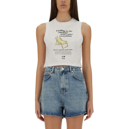 CROPPED TOP WITH PRINT