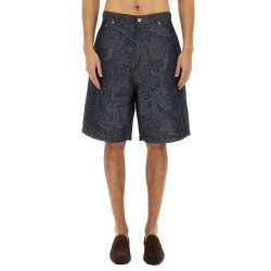 JACQUARD DENIM BERMUDA SHORTS