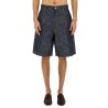 JACQUARD DENIM BERMUDA SHORTS