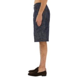 JACQUARD DENIM BERMUDA SHORTS