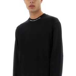 SWEATSHIRT WITH LOGO ON THE COLLAR