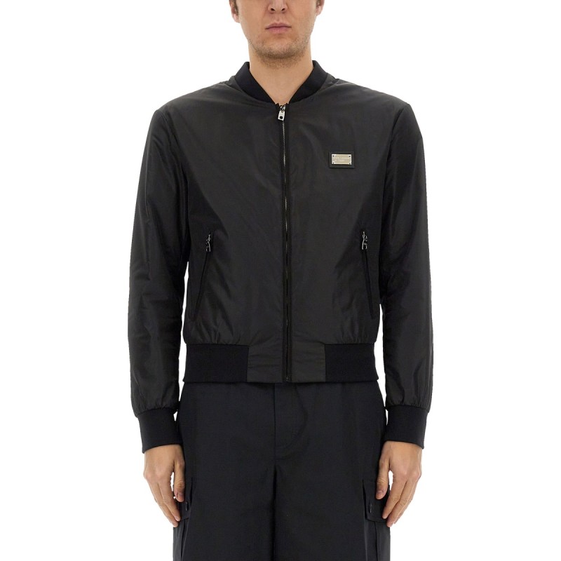 JACKET WITH LOGO PLAQUE