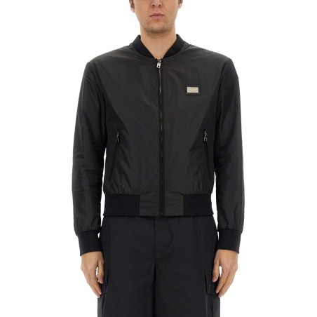 JACKET WITH LOGO PLAQUE