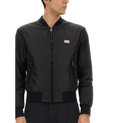 JACKET WITH LOGO PLAQUE