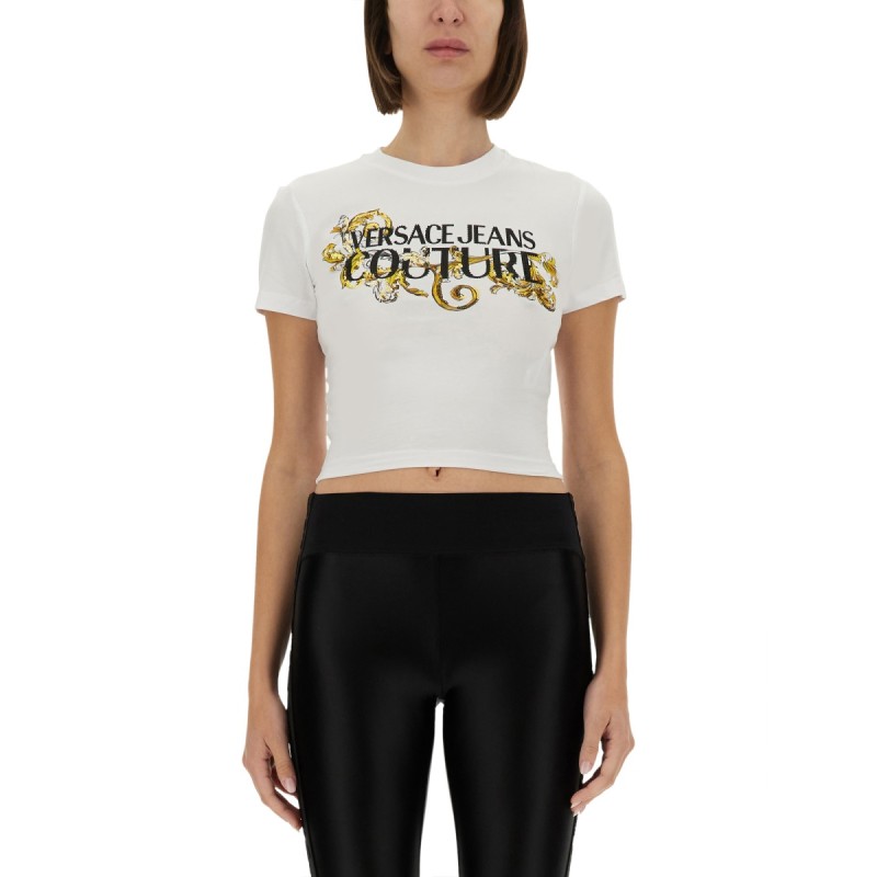 T-SHIRT WITH CRYSTALS "OUTLINE BAROQUE"