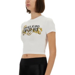 T-SHIRT WITH CRYSTALS "OUTLINE BAROQUE"