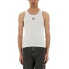 RIBBED TANK TOP WITH MOON LOGO