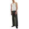 RIBBED TANK TOP WITH MOON LOGO