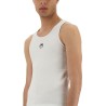 RIBBED TANK TOP WITH MOON LOGO