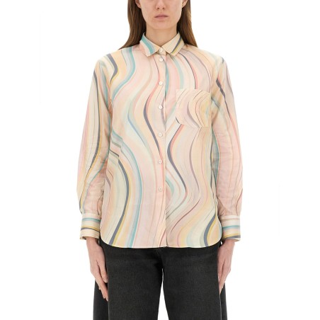 "FADED SWIRL" PRINT SHIRT