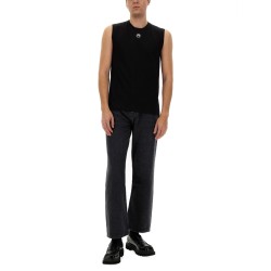 TANK TOP WITH EMBROIDERED MOON LOGO