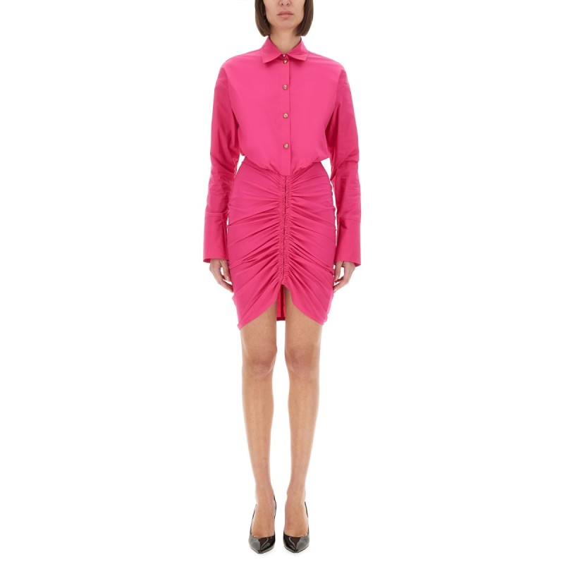 CHEMISIER DRESS WITH RUFFLES