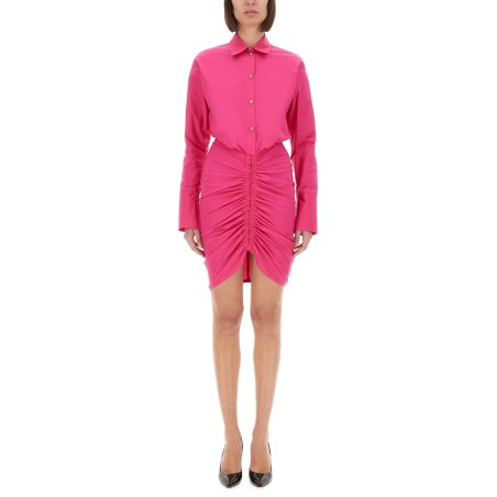 CHEMISIER DRESS WITH RUFFLES