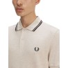 COTTON PIQUE POLO SHIRT WITH DOUBLE STRIPE
