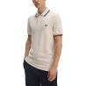 COTTON PIQUE POLO SHIRT WITH DOUBLE STRIPE