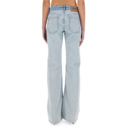 TWO-TONE DENIM JEANS